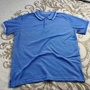 Polo Mens Blue Shirt Short Sleeve - Vertical Sport (brand) - Medium